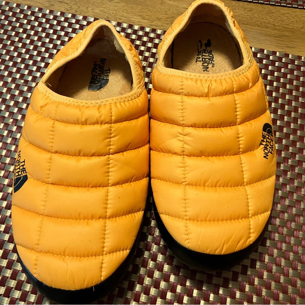 The North Face Orange Quilted Slippers